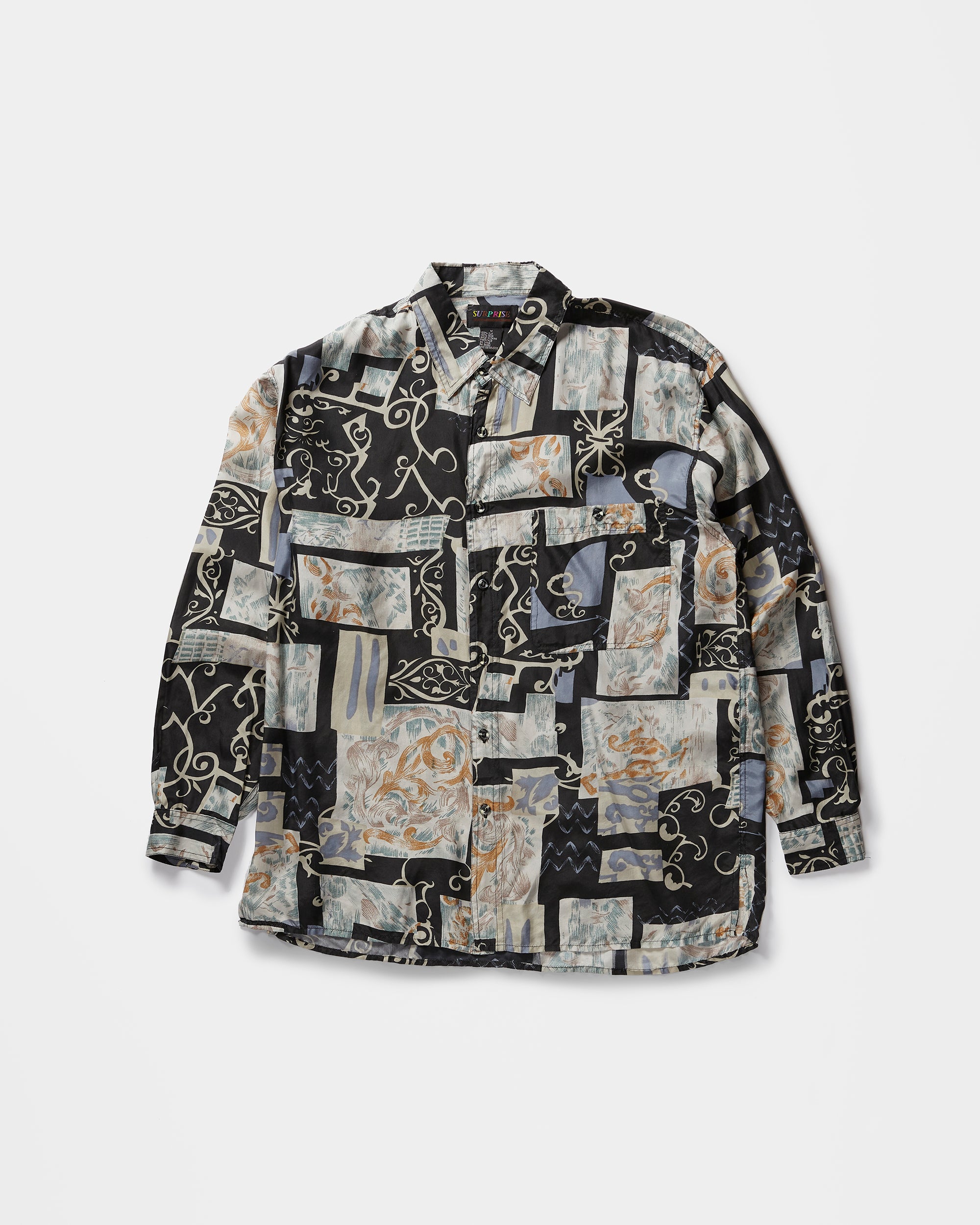 Silk Shirts Long Sleeve Patterned / H