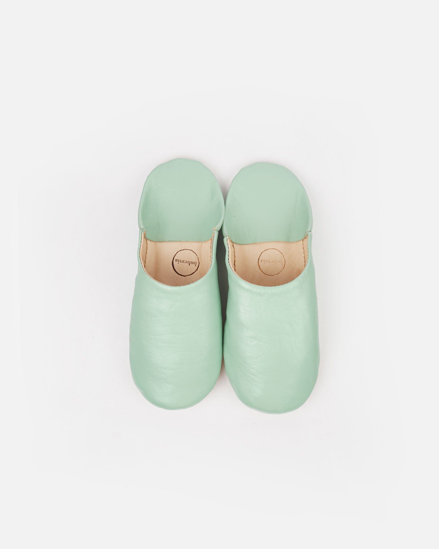 Moroccan Babouche Basic Slippers / Sage