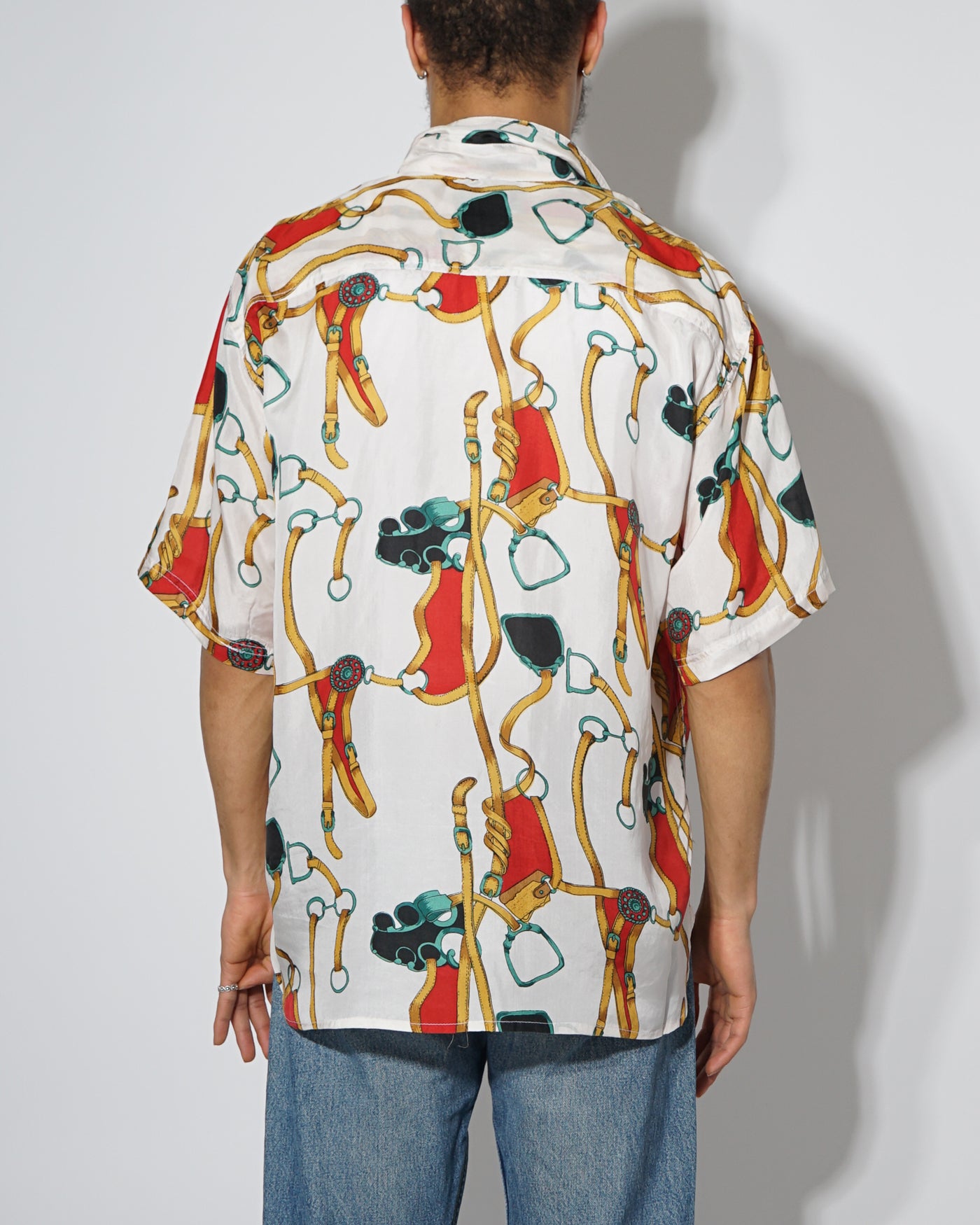 Silk Shirts Short Sleeve Patterned / M