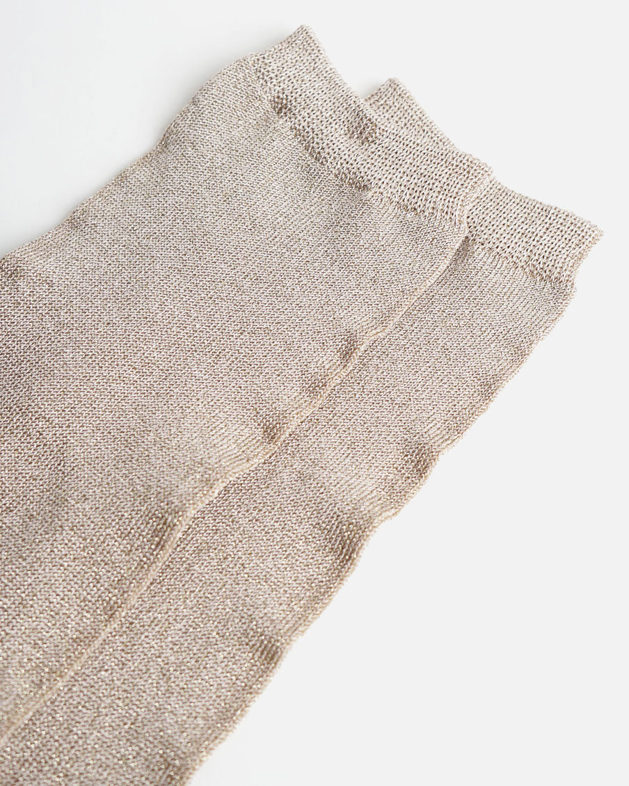 FGS Originals - Glitter Socks / Beige x Gold