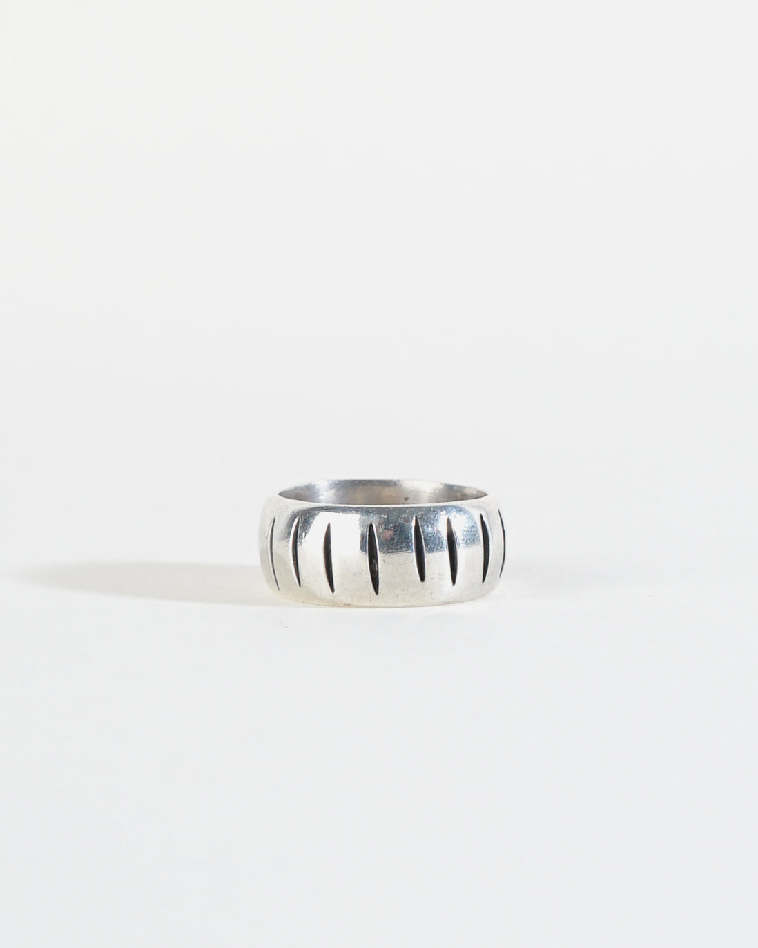 Silver Cut-out Hollow Band Ring