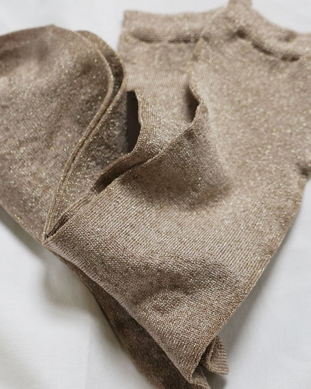 FGS Originals - Glitter Socks / Beige x Gold