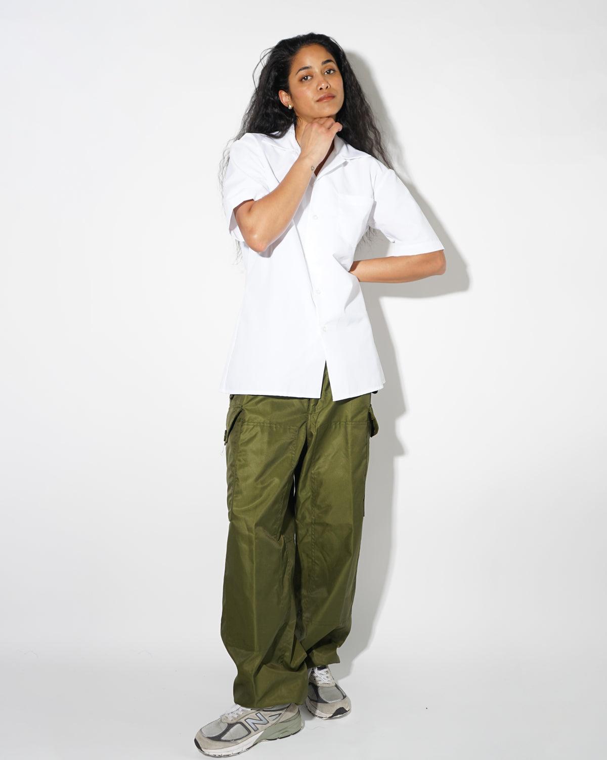White Open Collar Shirts