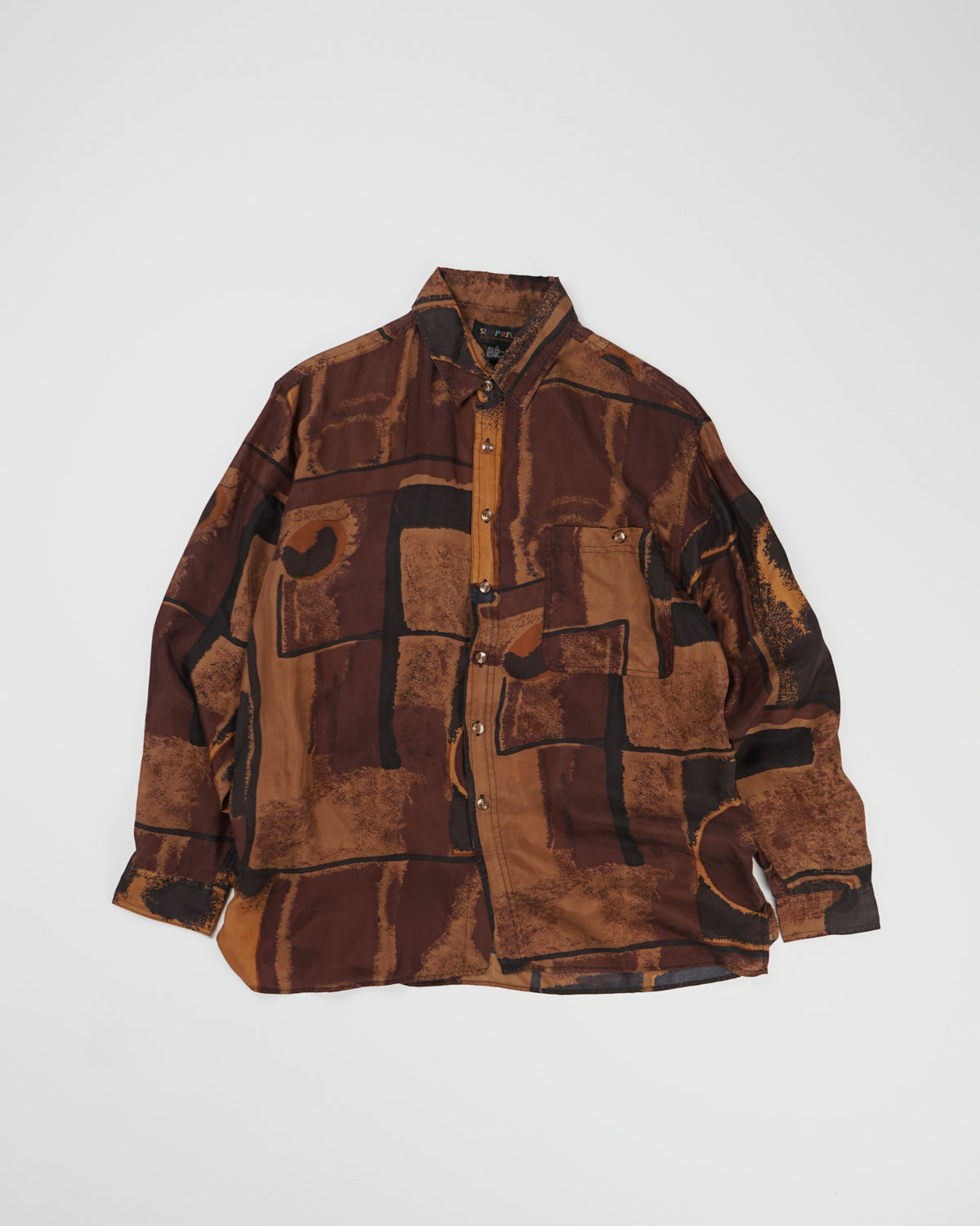 Silk Shirts Long Sleeve Patterned / C