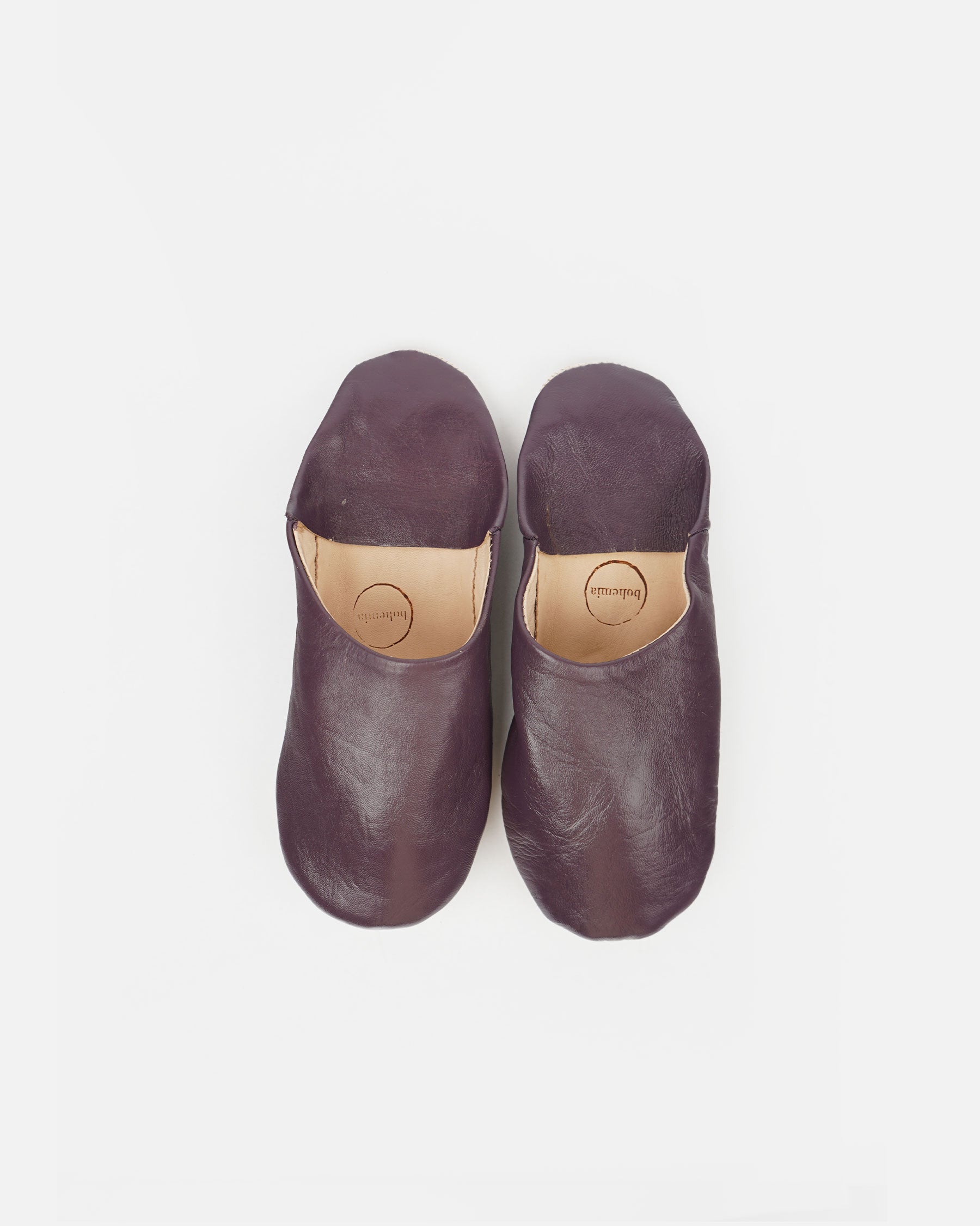 Moroccan Babouche Basic Slippers / Plum