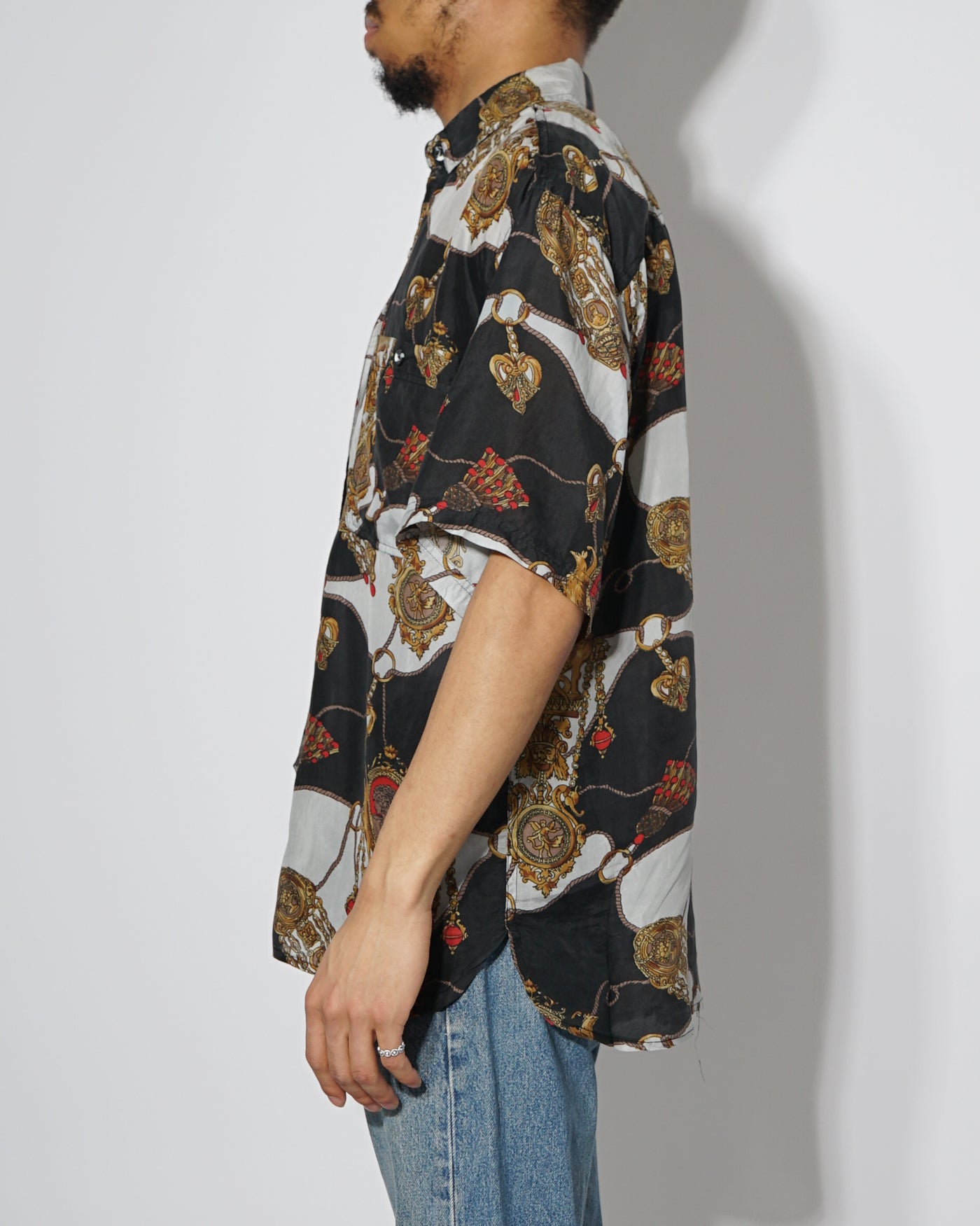 Silk shirts Short Sleeve Patterned / E