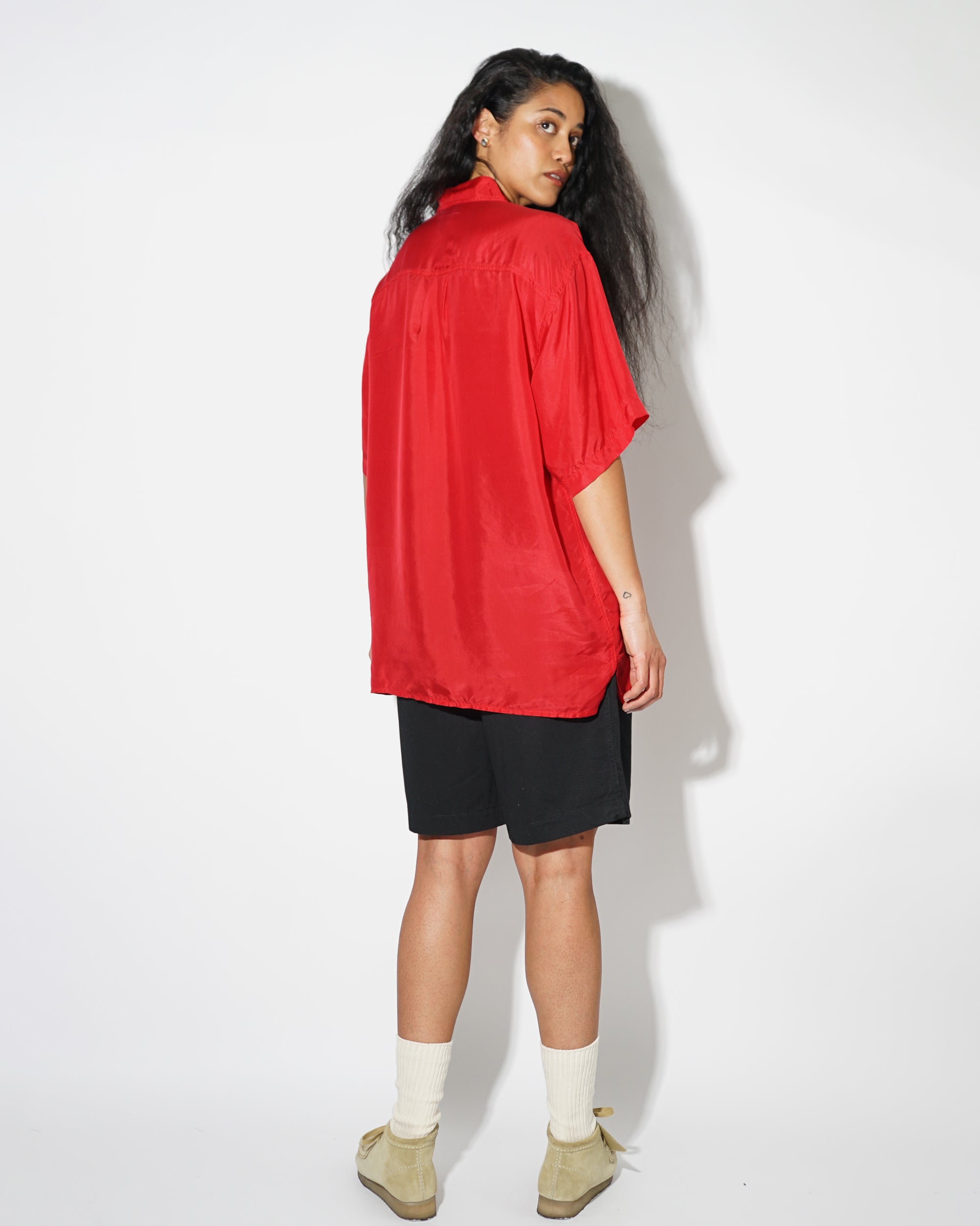 Silk Shirts Short Sleeve Vivid