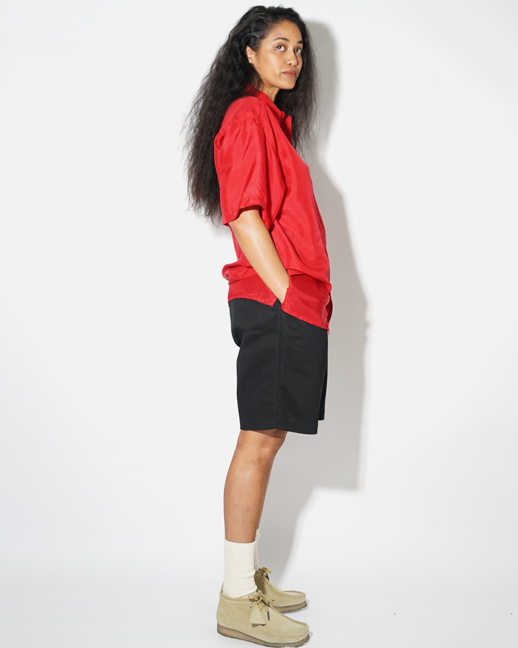 Silk Shirts Short Sleeve Vivid