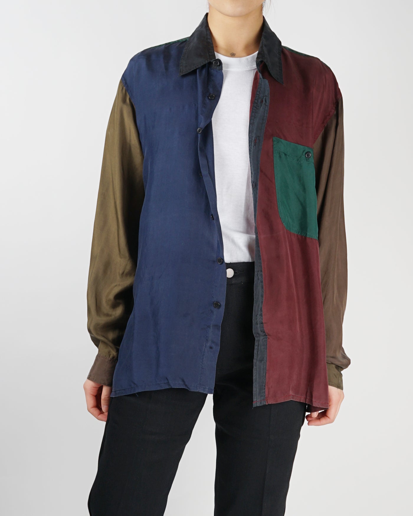 Silk Shirts Long Sleeve Patterned / A