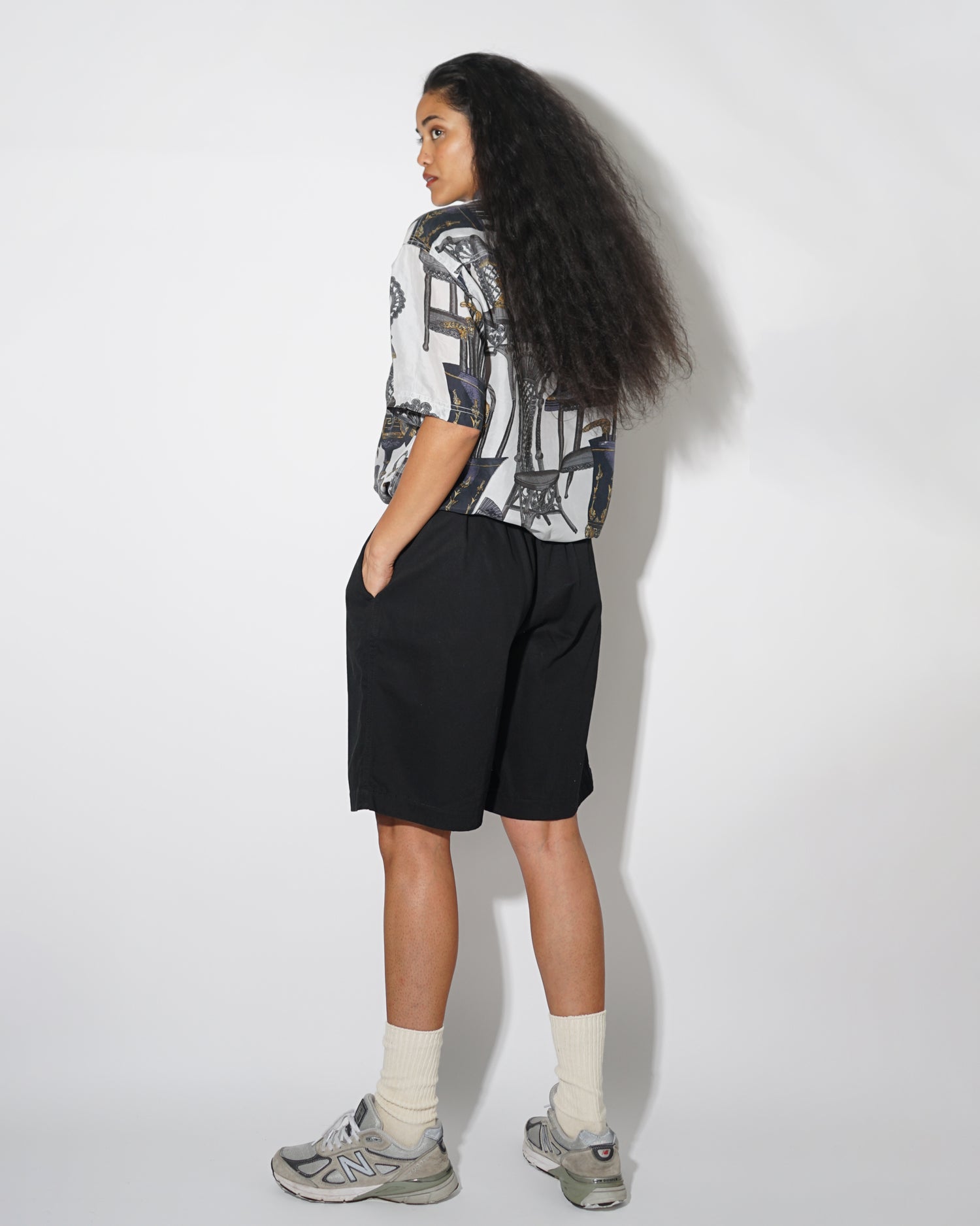 Silk Shirts Short Sleeve Patterned / H
