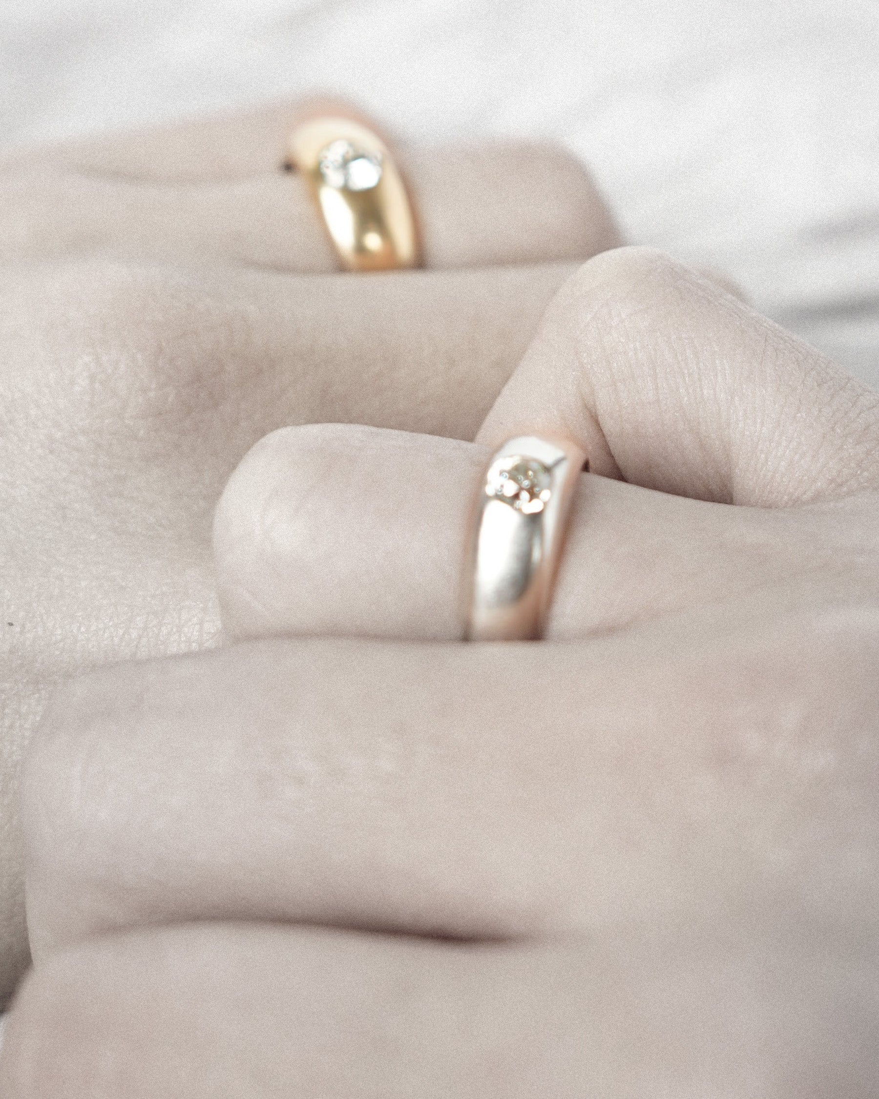 14K White Gold W/ 35kt. Diamond Engagement Ring