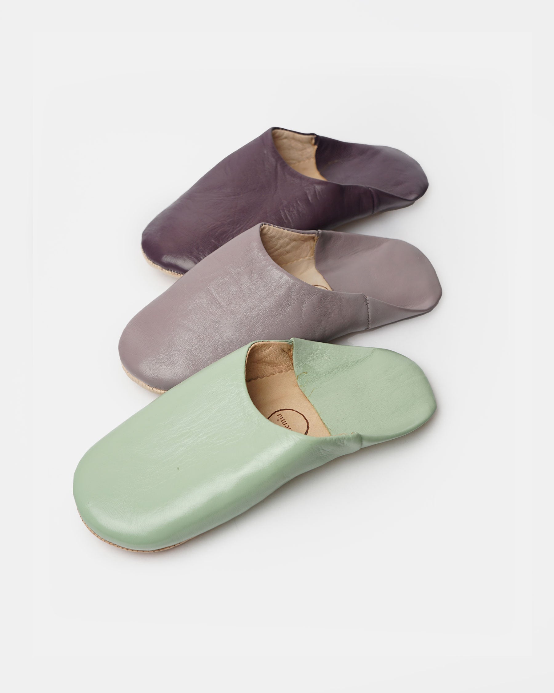 Moroccan Babouche Basic Slippers / Violet