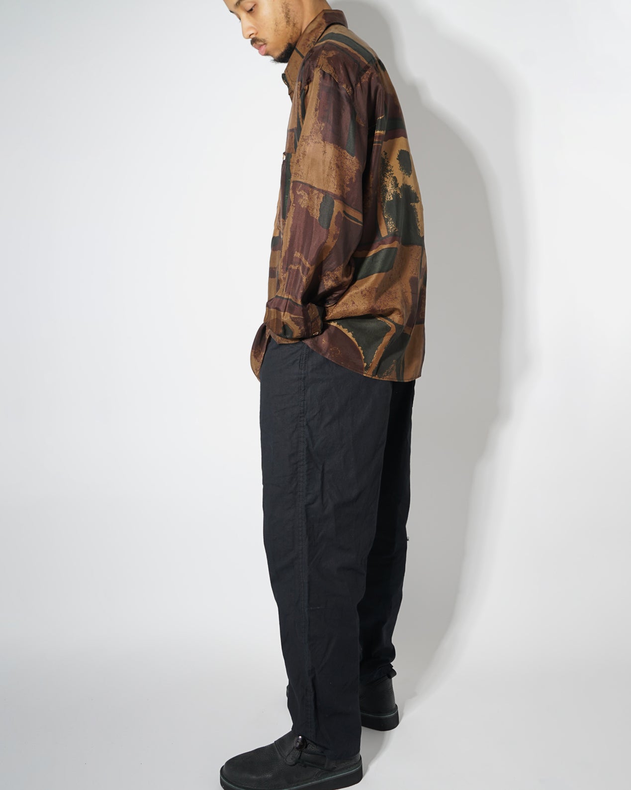 Silk Shirts Long Sleeve Patterned / C