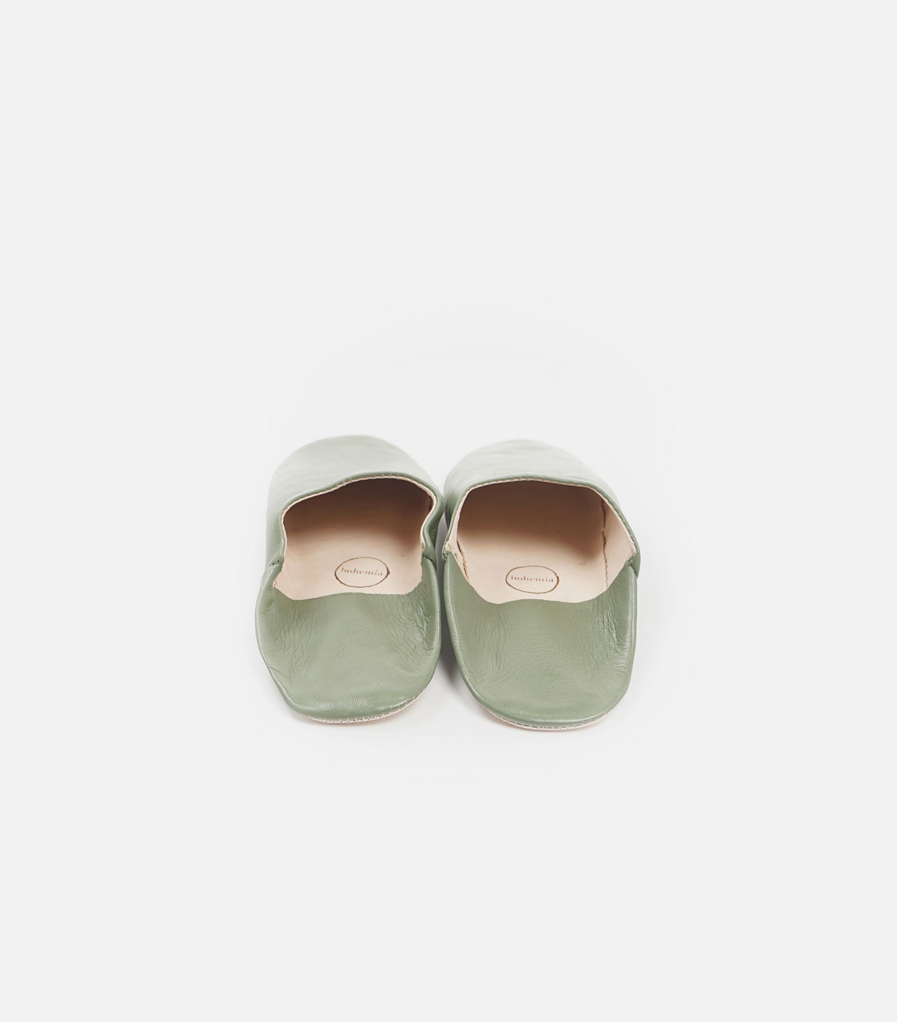 Moroccan Babouche Basic Slippers / Olive