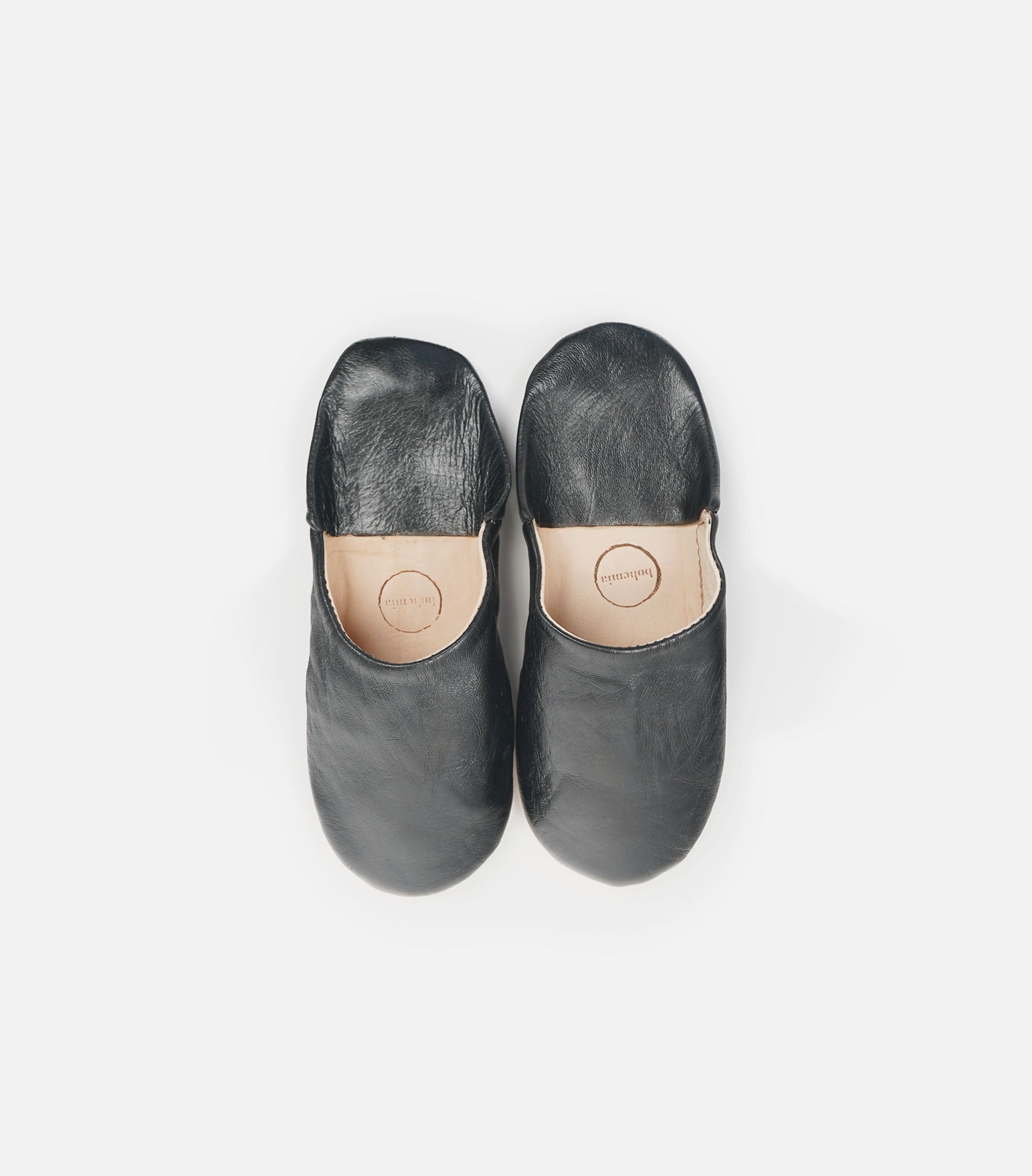 Moroccan Babouche Basic Slippers / Black