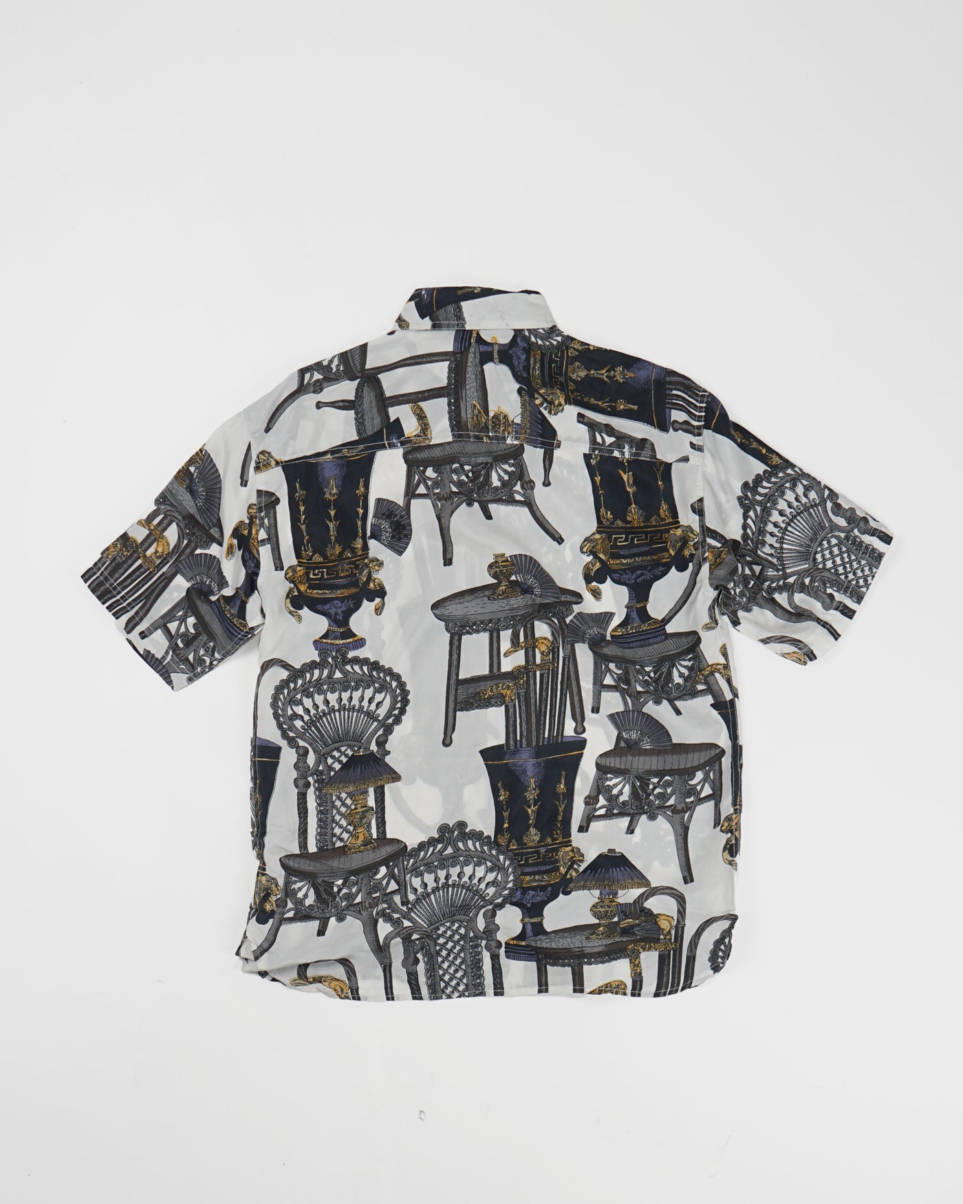 Silk Shirts Short Sleeve Patterned / H