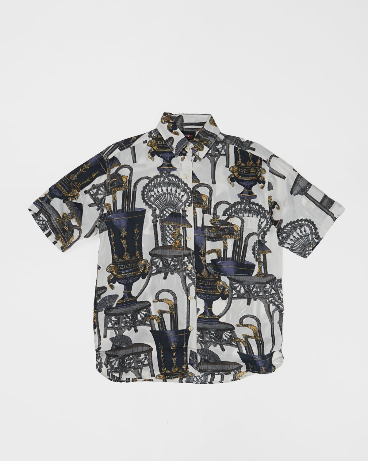 Silk Shirts Short Sleeve Patterned / H