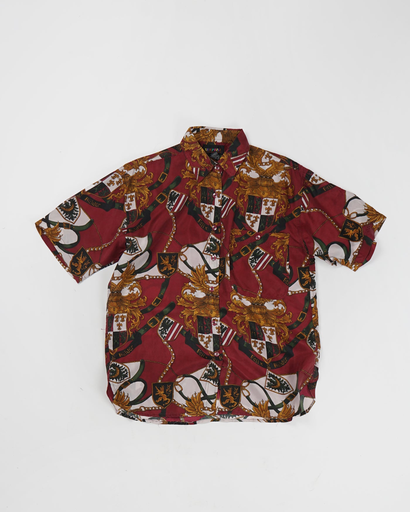 Silk shirts Short Sleeve Patterned / A