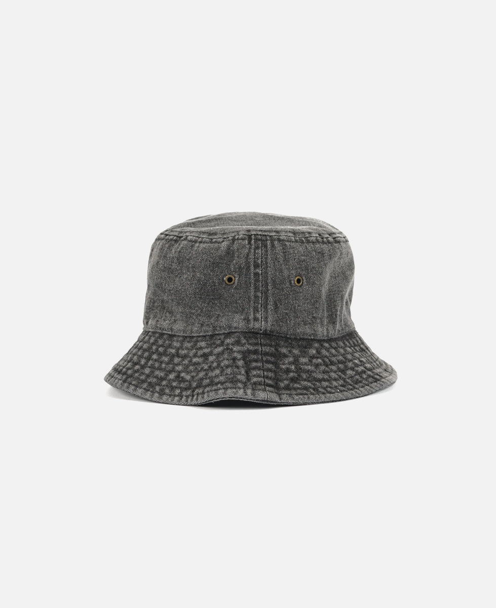 Cotton Bucket Hat Black Denim – Front General Store