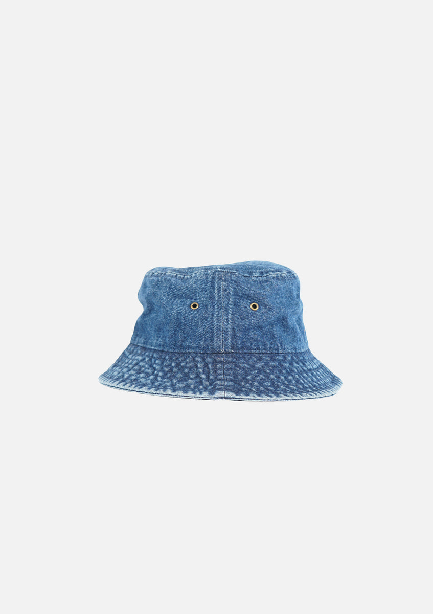 Cotton Bucket Hat Dark Blue Denim – Front General Store