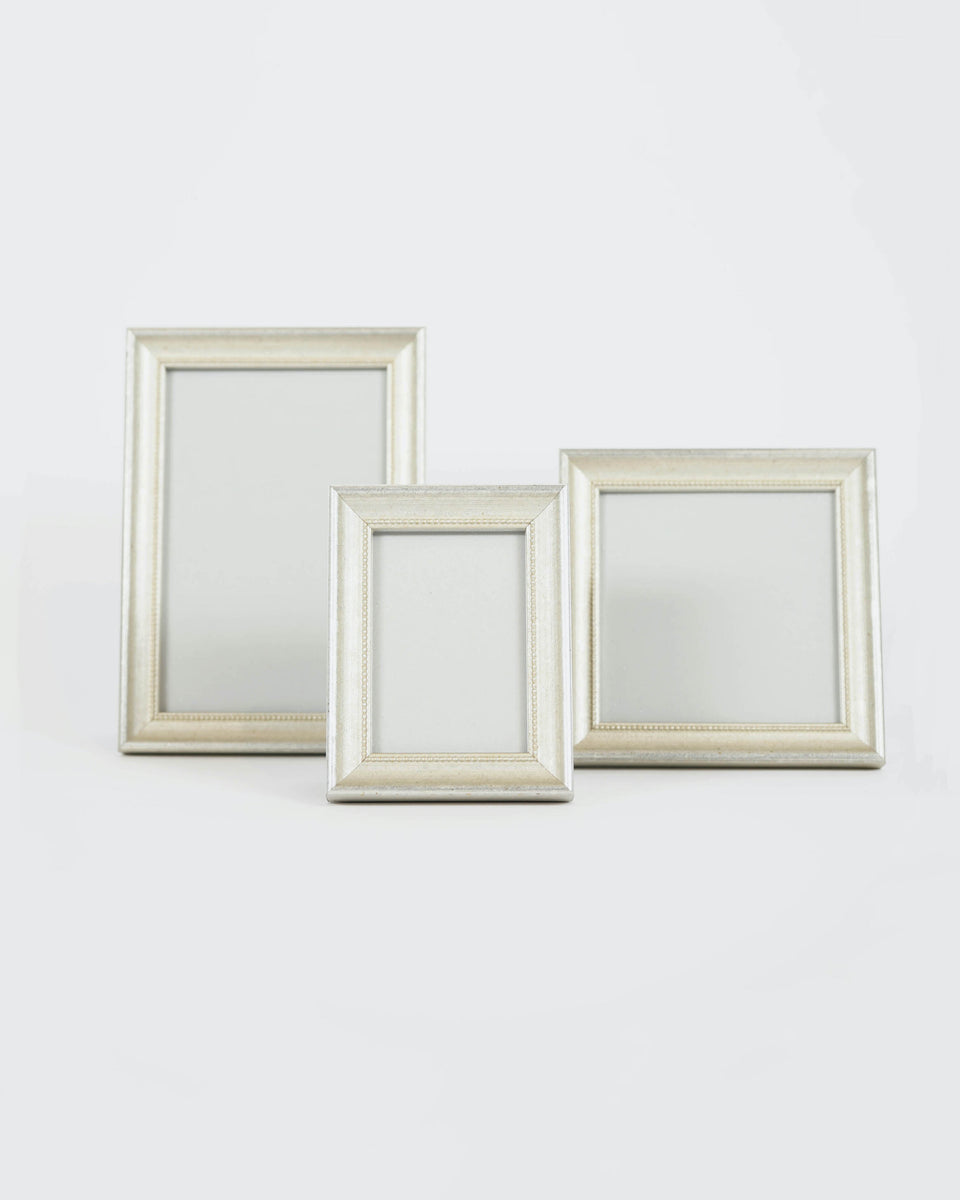 S/2 Gold Leaf Mirror Frames Incl 4x6 & 5x7
