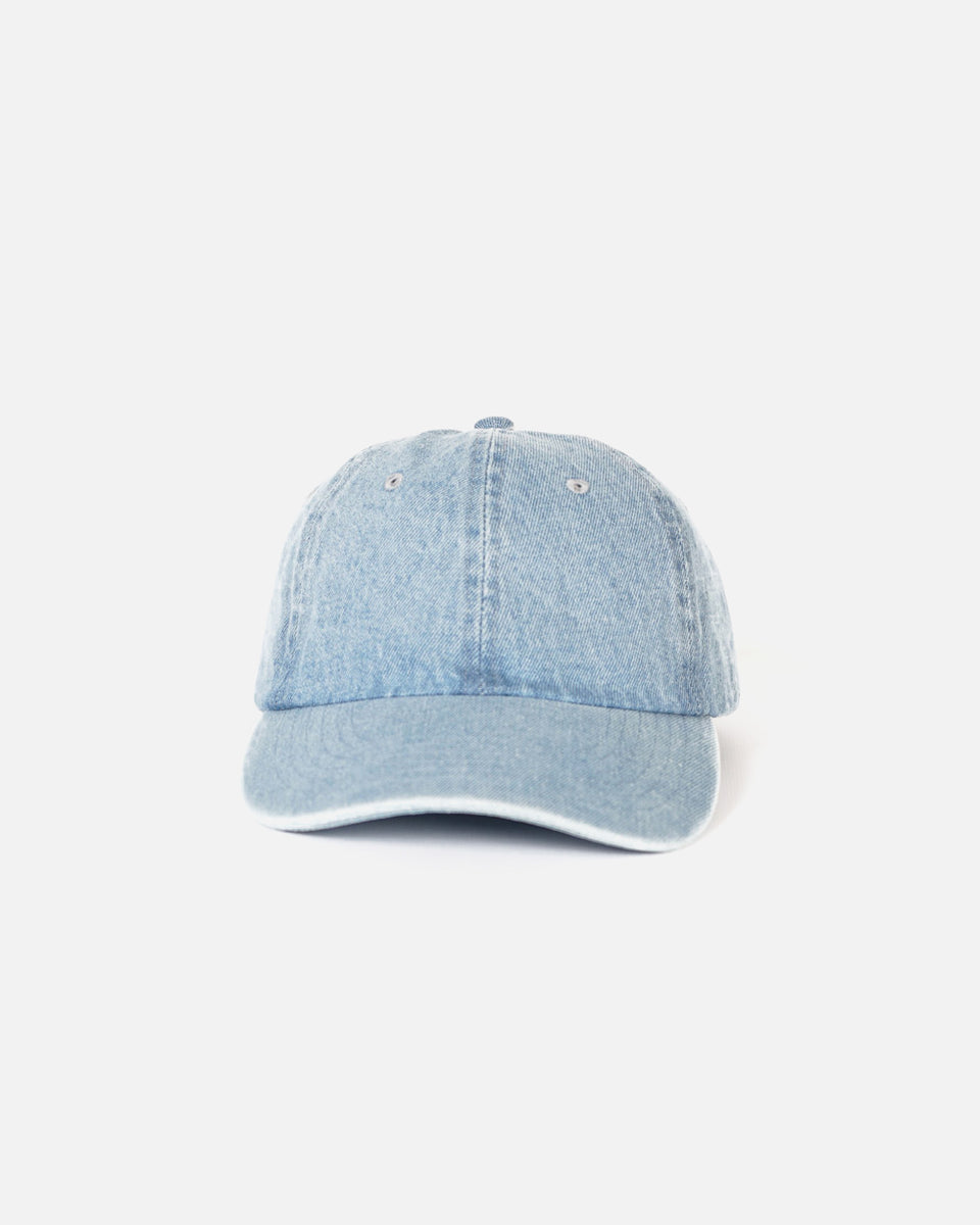 帽子 1990s LIFE movie cotton 6pannel cap Washed Cotton 6-Panel Cap Light Blue – Front General Store