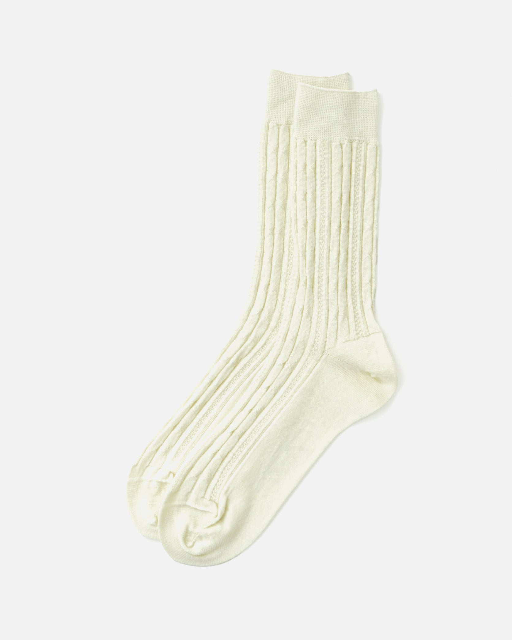 FGS Originals - Wool Cable Socks / White