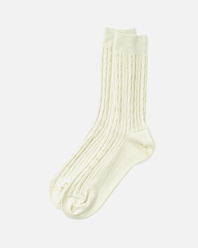 FGS Originals - Wool Cable Socks / White