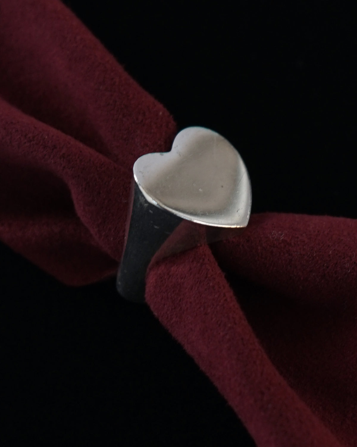 Silver Double Modern Hearts Ring