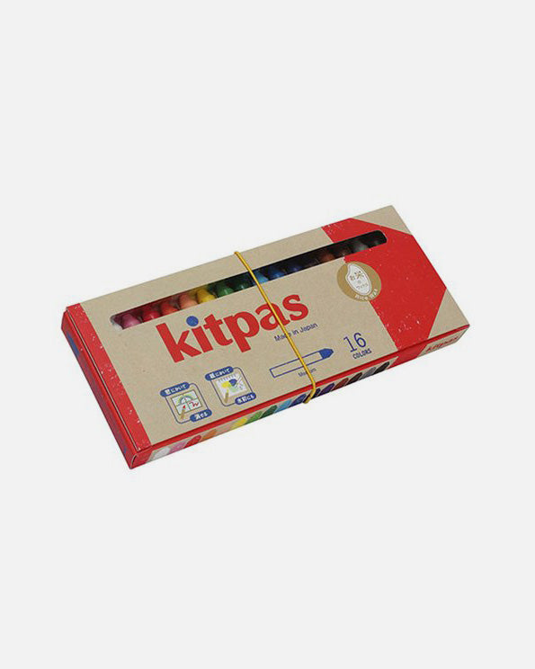 Kitpas Rice Bran Wax Art Crayons / 16 colors