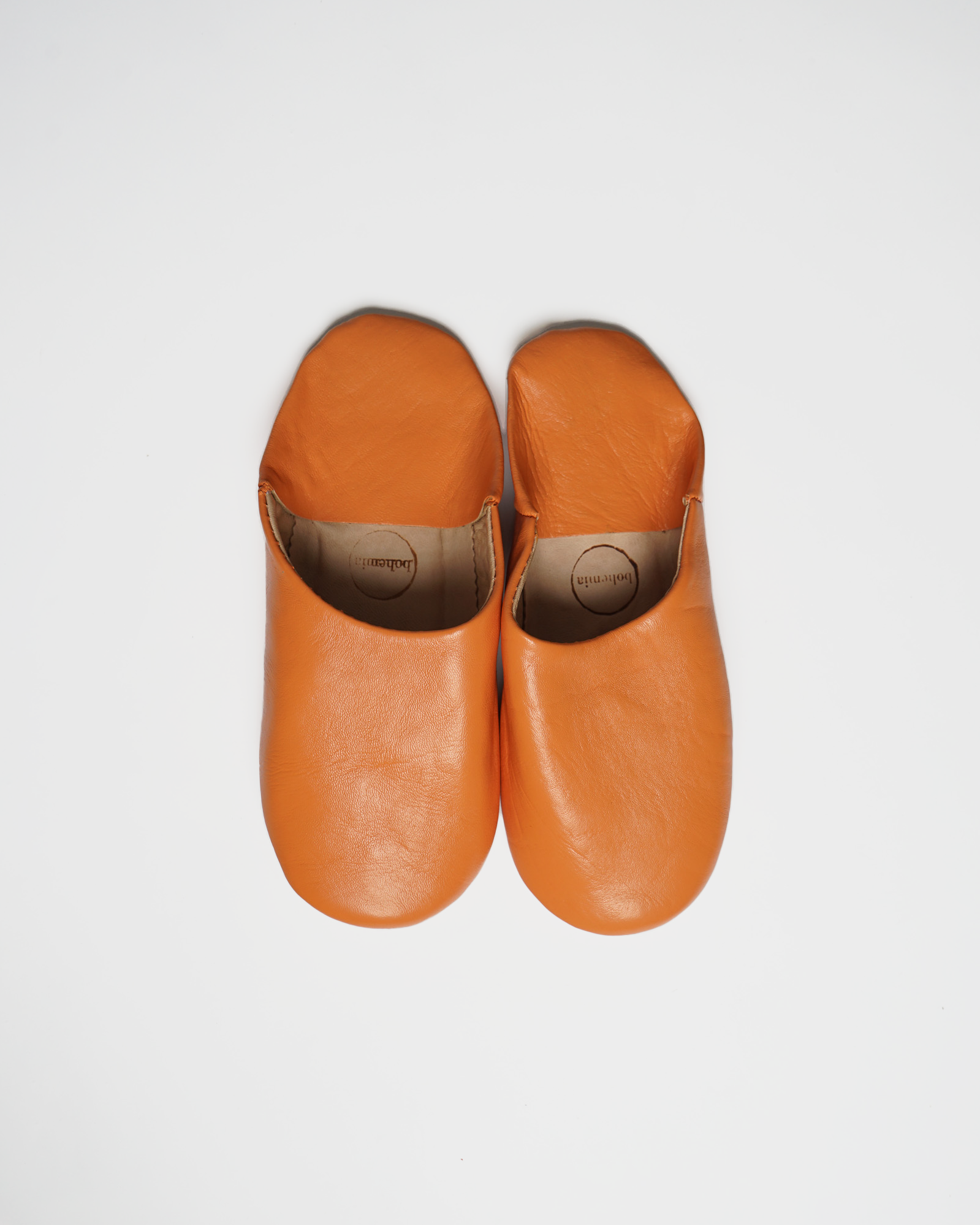 Moroccan Babouche Basic Slippers, Orange