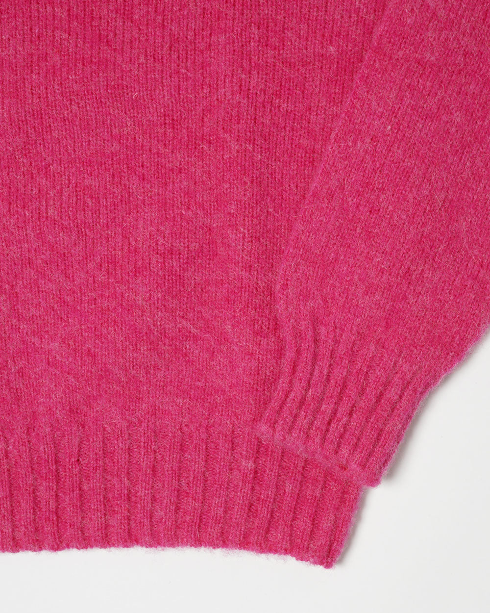 Brushed Shetland Sweater Crew Neck / Pink