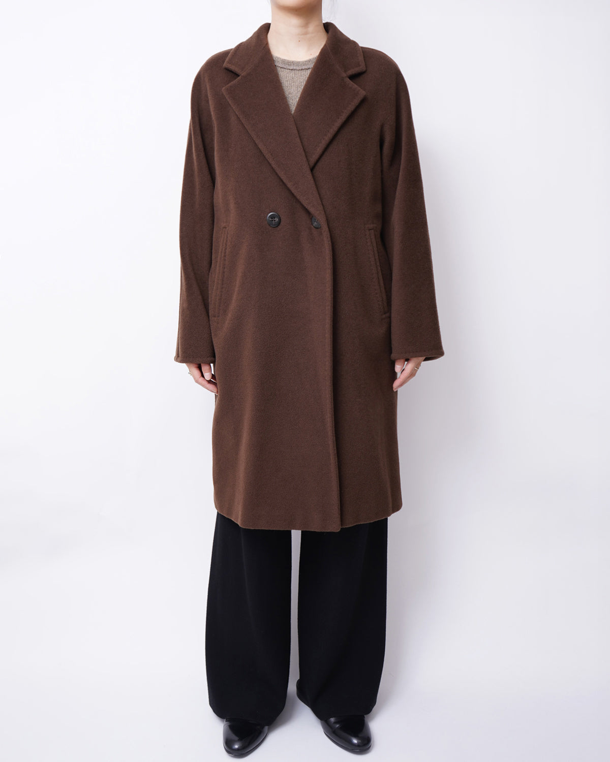 Wool / Cashmere Double Breasted Coat