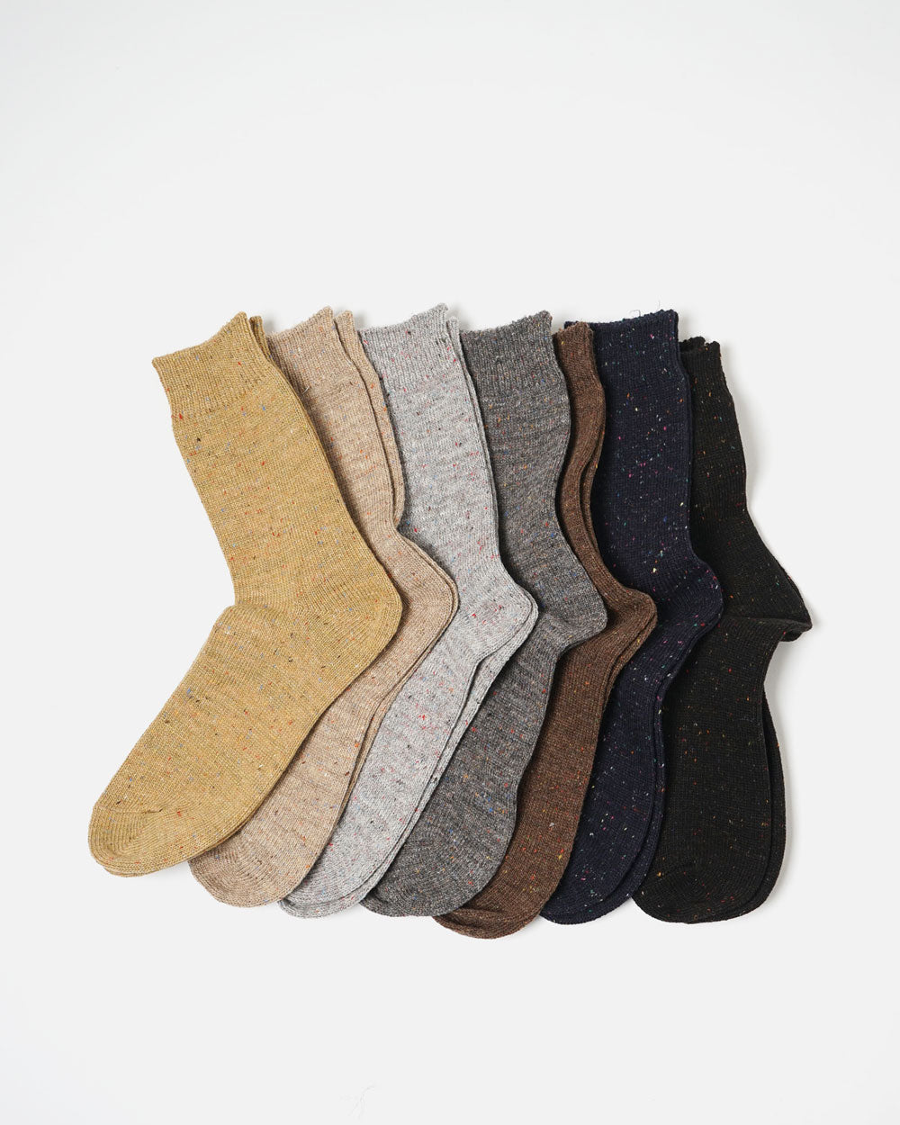 Wool Nep Socks / Navy