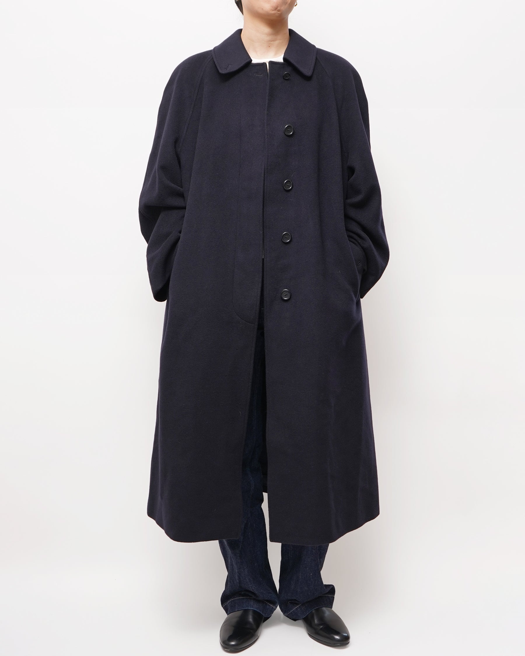 Vintage Burberry Wool Top Coat 1970-1980 Made in England – Front