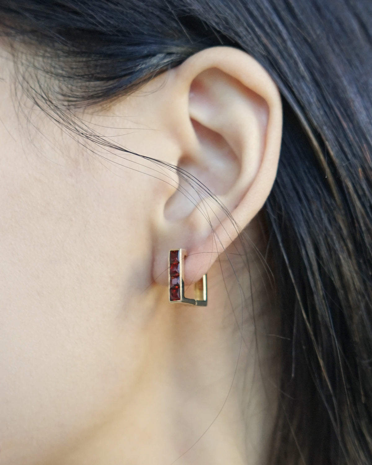 14k Gold x Garnet Earrings