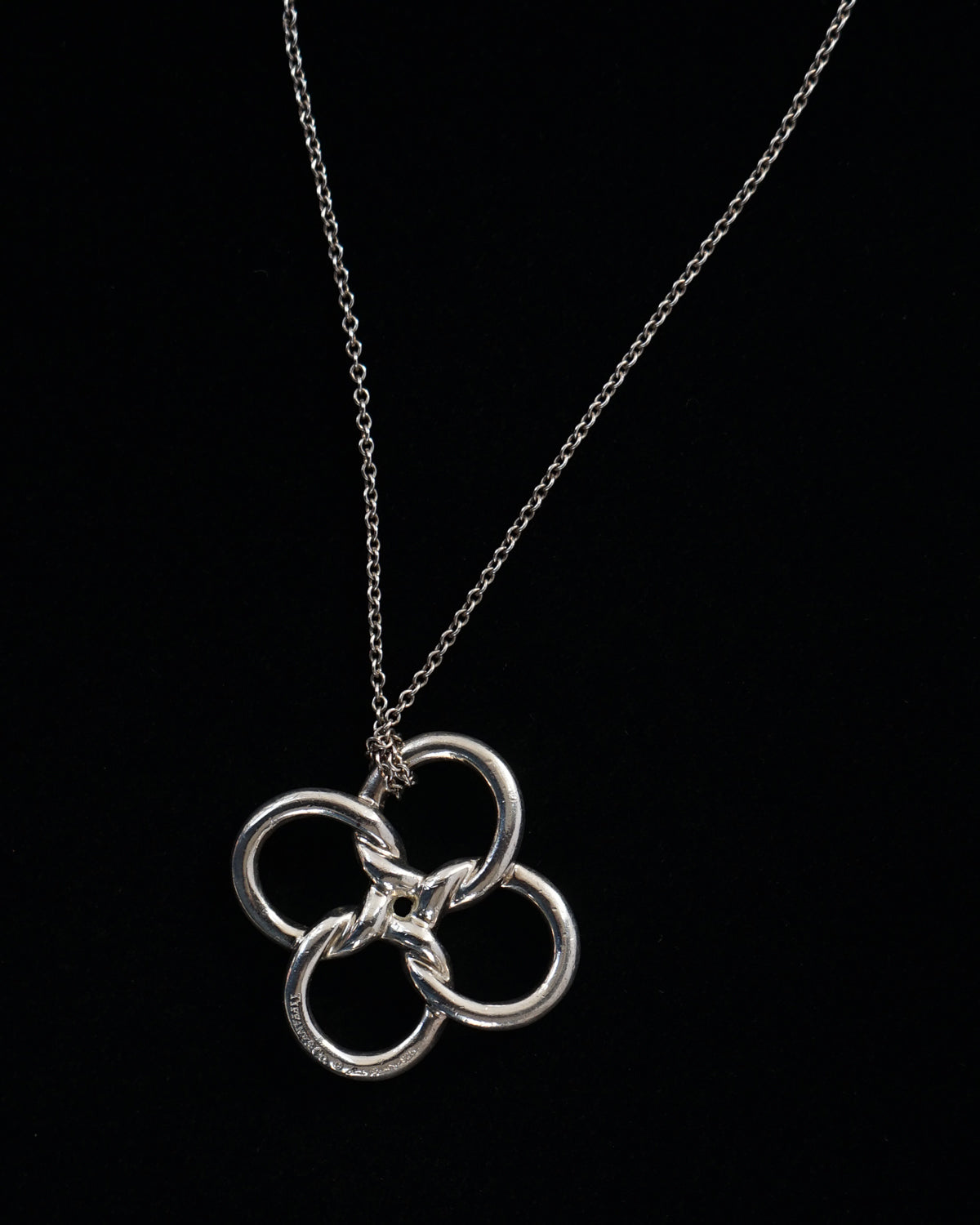 Silver Large Quadrifoglio Necklace