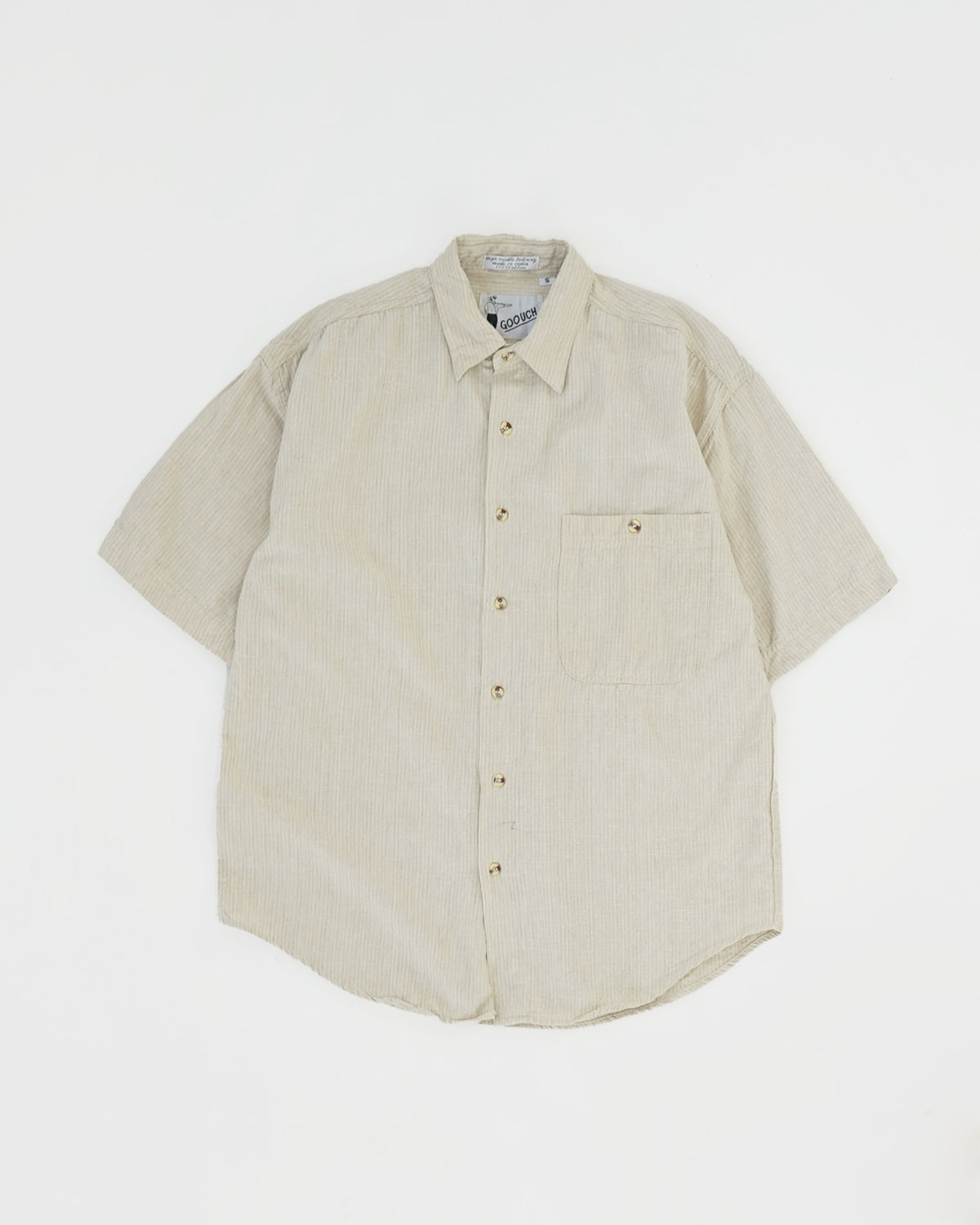 Pinstripe Washed Cotton S/S Shirt