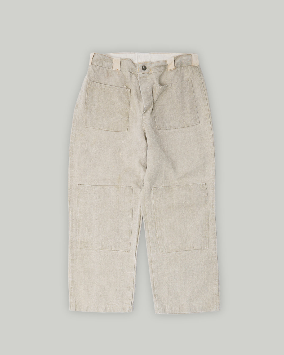 Washed Canvas Work Trousers