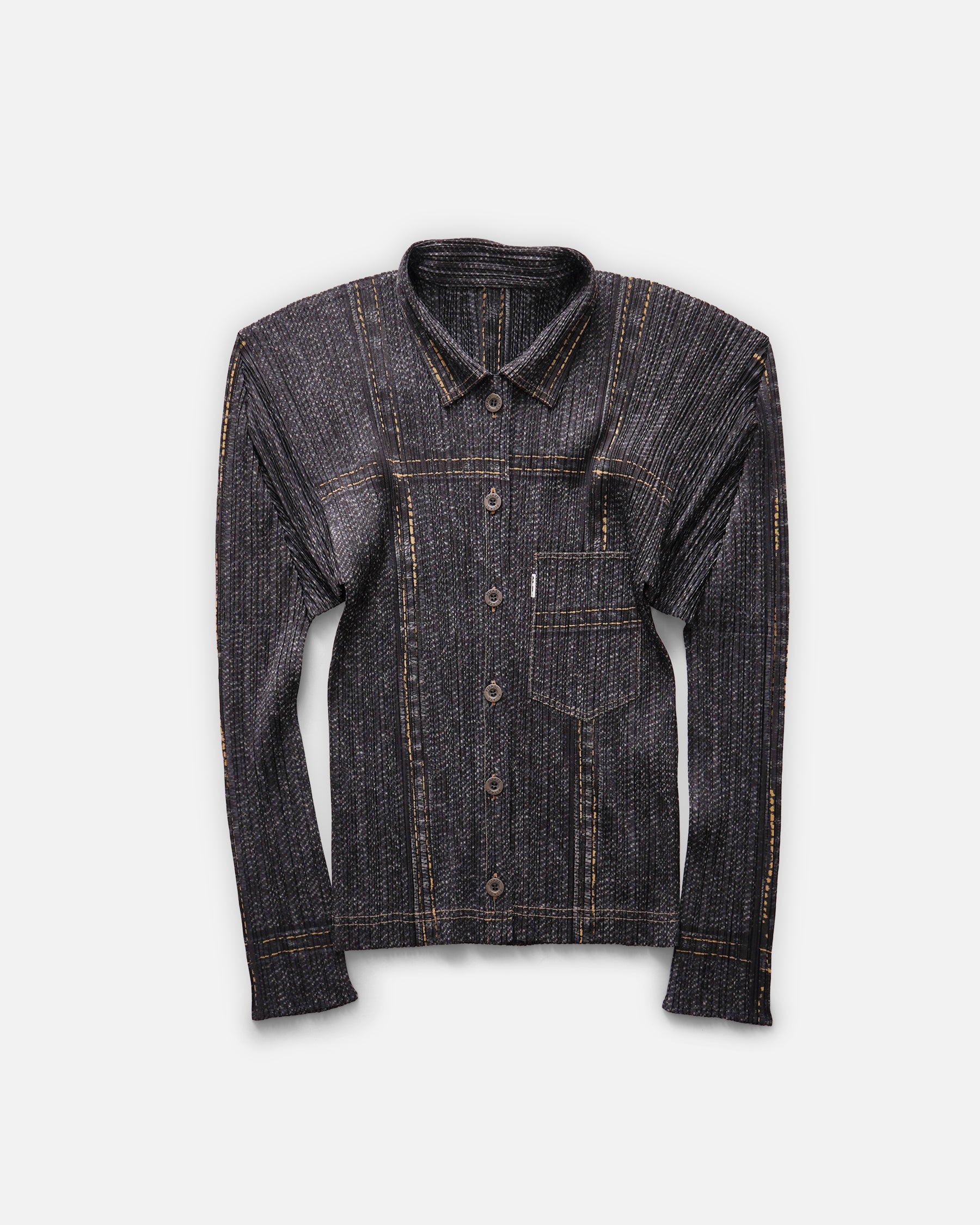 Pleats Please Denim Transcription Shirt – Front General Store