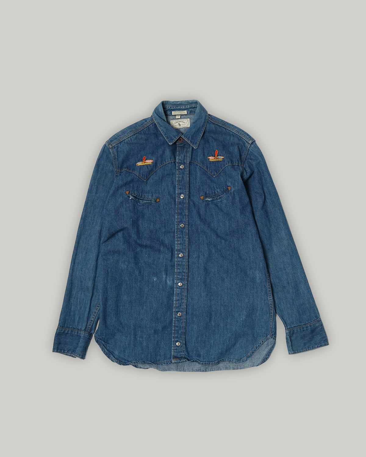 Polo Western Embroidered Denim Western Shirt – Front General Store