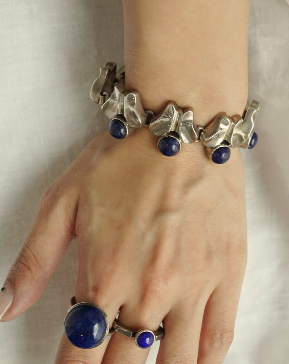 Silver Bracelet w/ Lapis