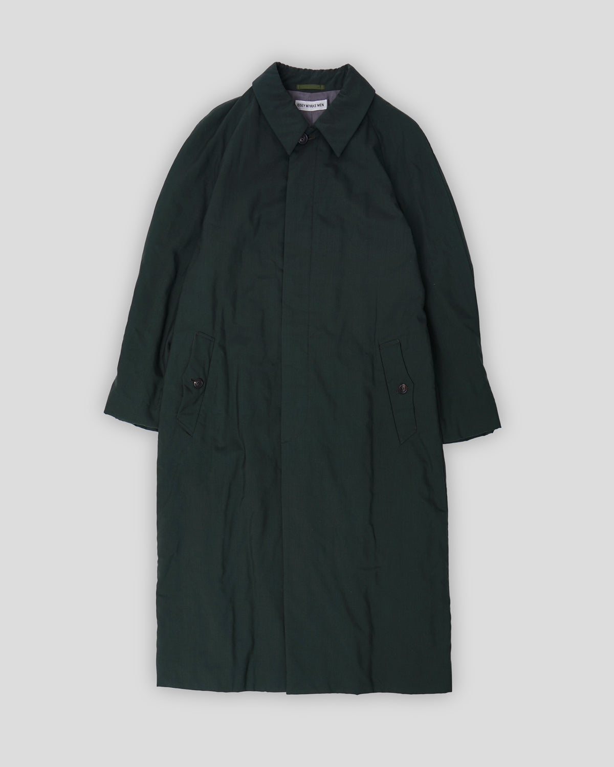 Olive Green Wool Balamacaan Coat