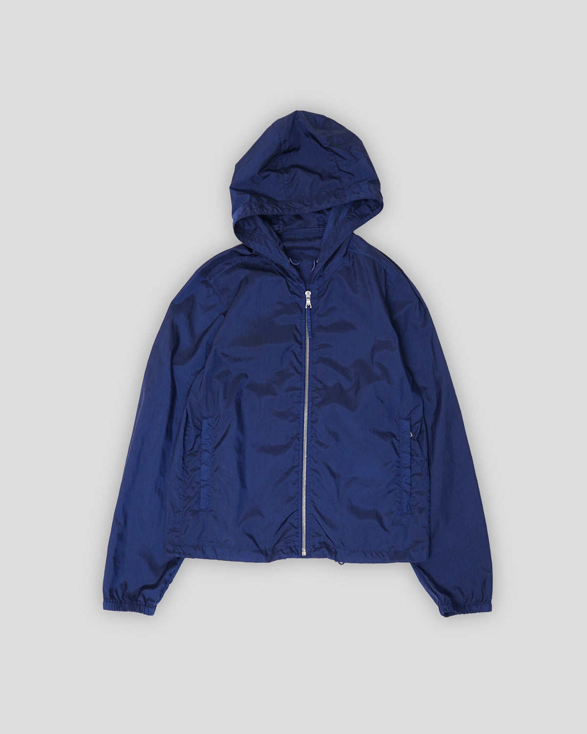 Hooded Nylon Zip-Up Jacket