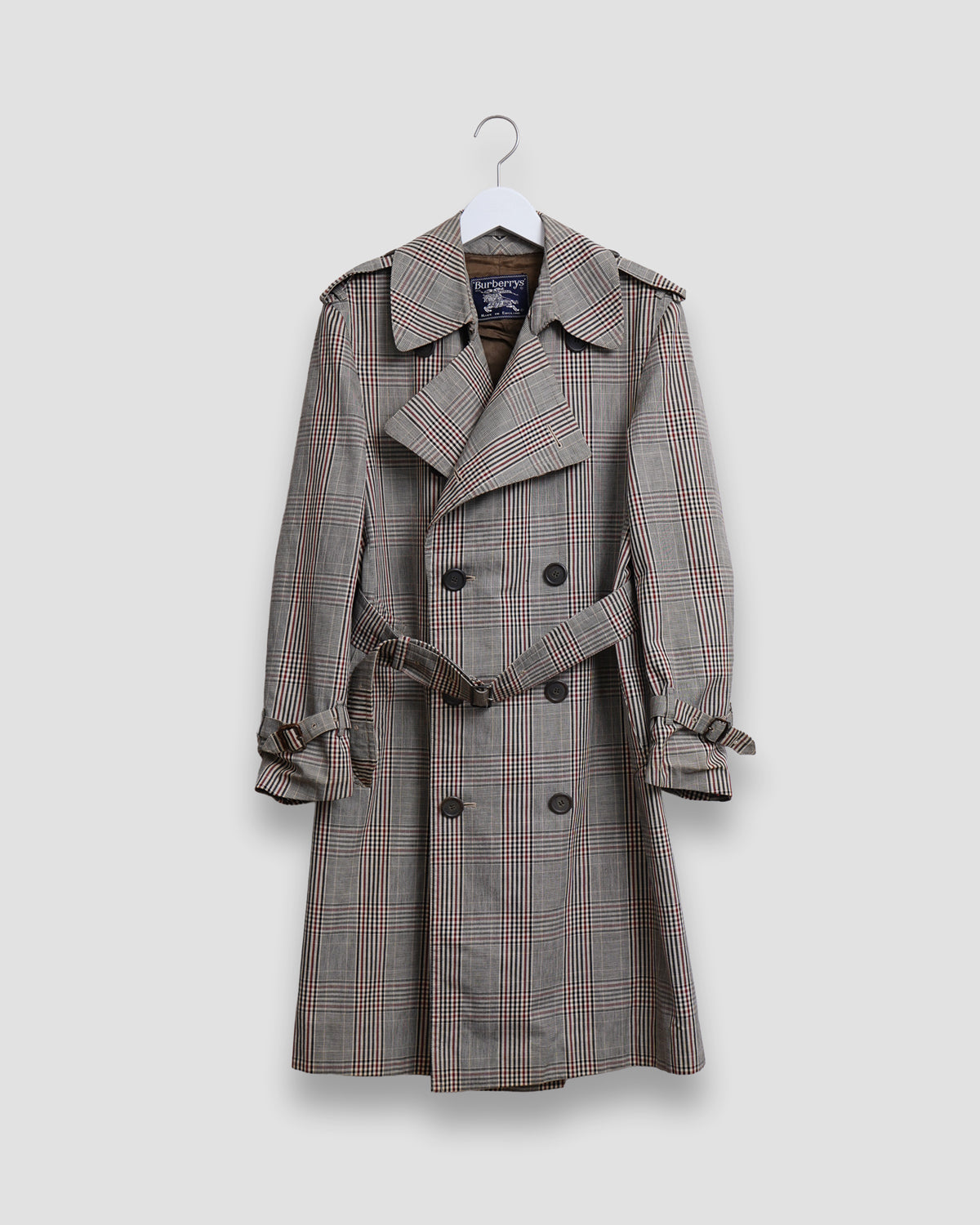 Plaid Trench Coat