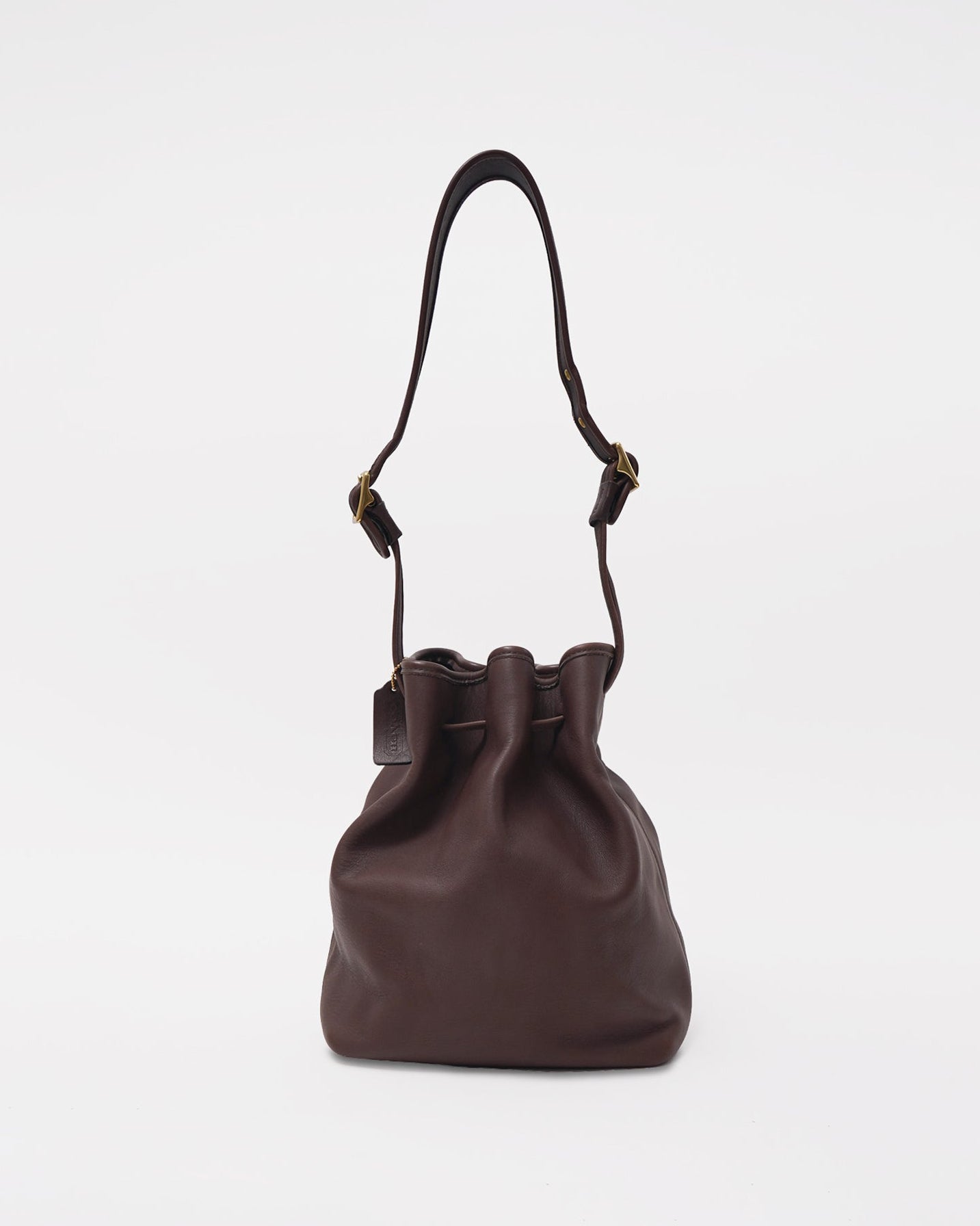 バッグ vintage coach old waist pouch brown Brown Leather Pouch Bag – Front General Store