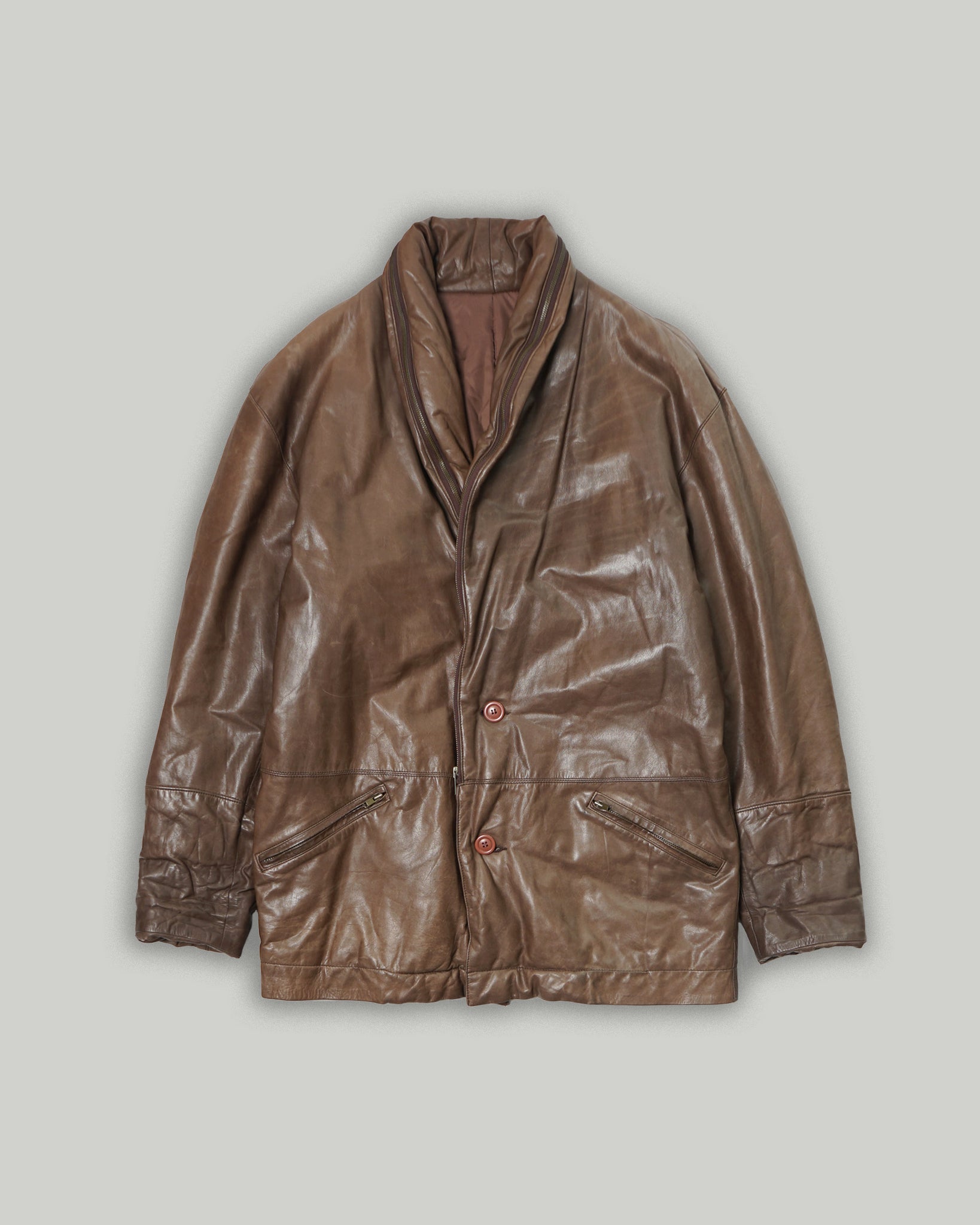 ジャケット・アウター 99AW ISSEY MIYAKE MEN Leather Jacket Buy Issey Miyake Quilted Leather Zip Jacket Online at Groupie