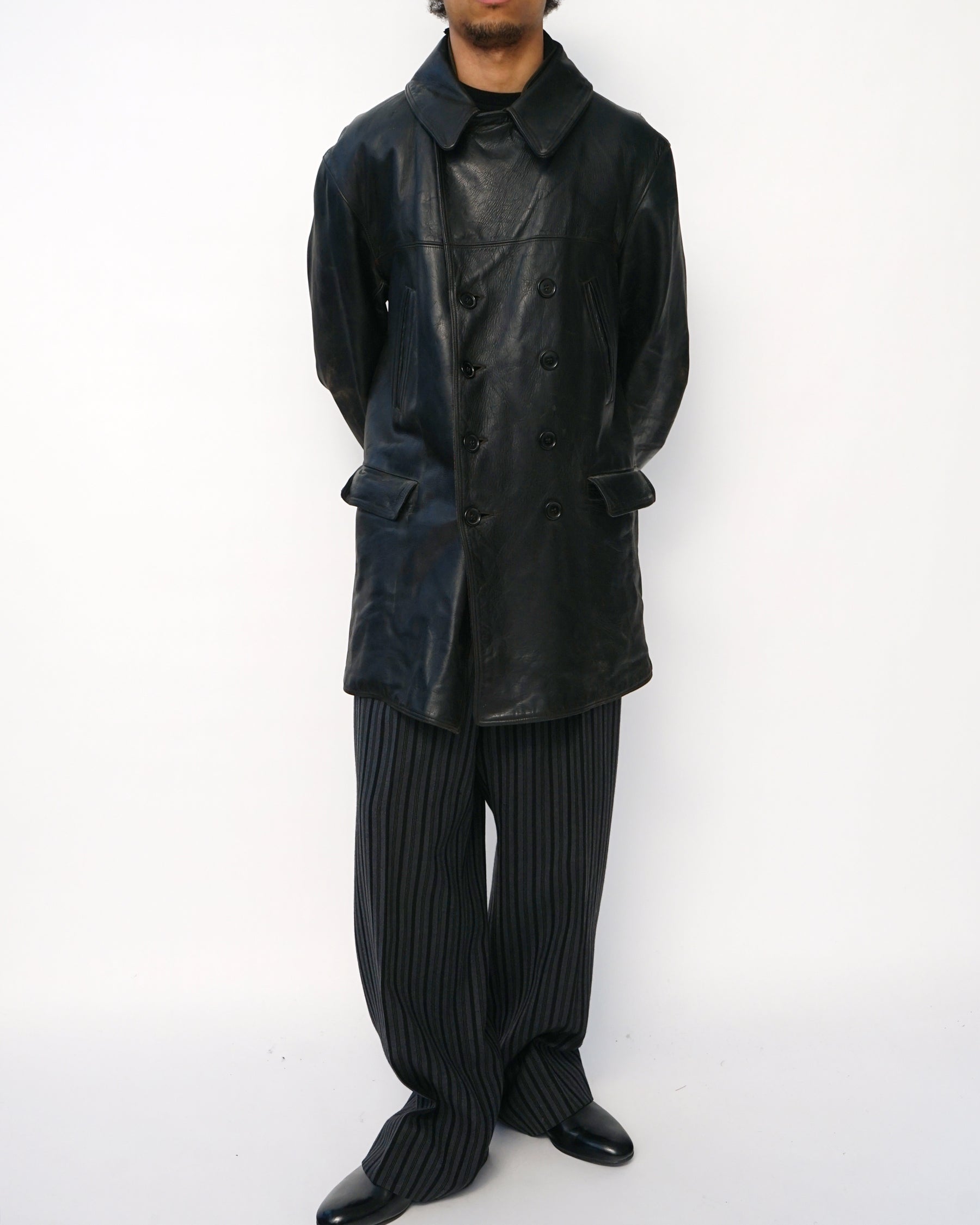 1930's Double Breasted Horsehide Car Coat – Front General Store