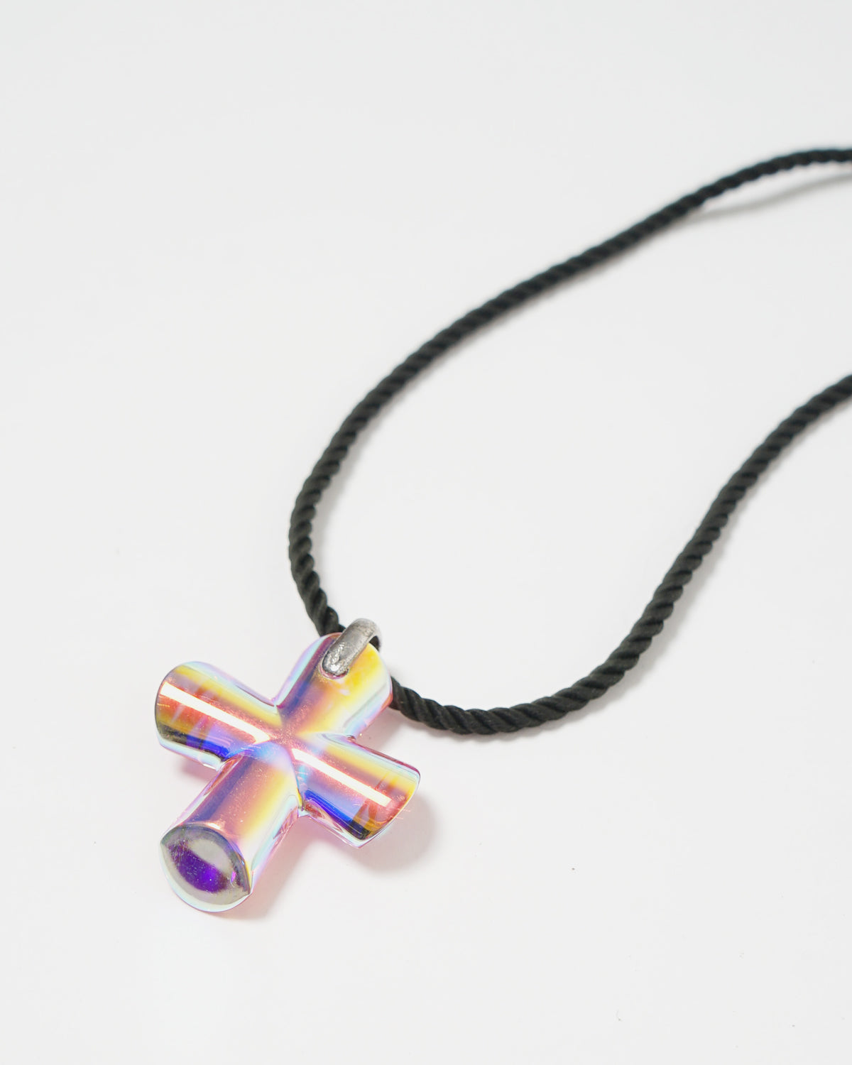 Crystal Pink Cross Shape Pendant Necklace