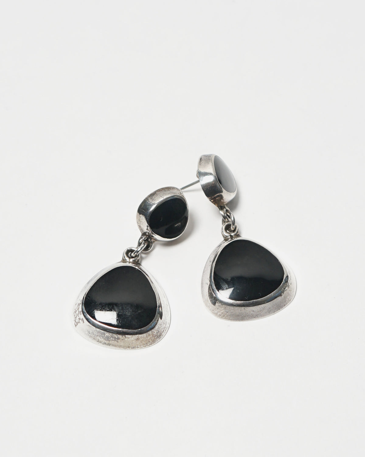 Silver x Onyx Earrings